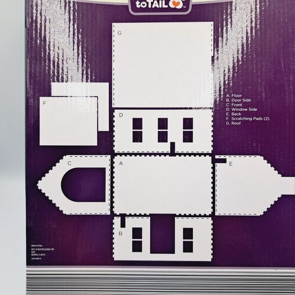 Coffee Shop Bistro Cat or Small Animal Playhouse with Cardboard Scratching Board - Picture 6 of 6